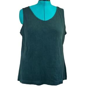 Just My Size Summer V-Neck Tank Top Plus Size 2X Black